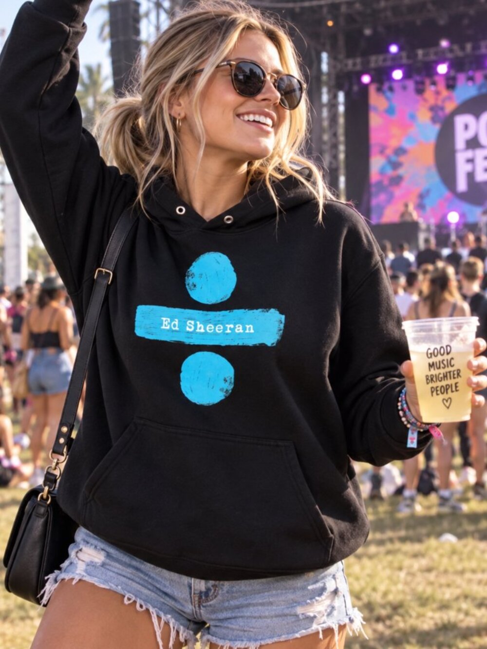 ED SHEERAN TOUR  WOMENS HOODIE-  (medium)